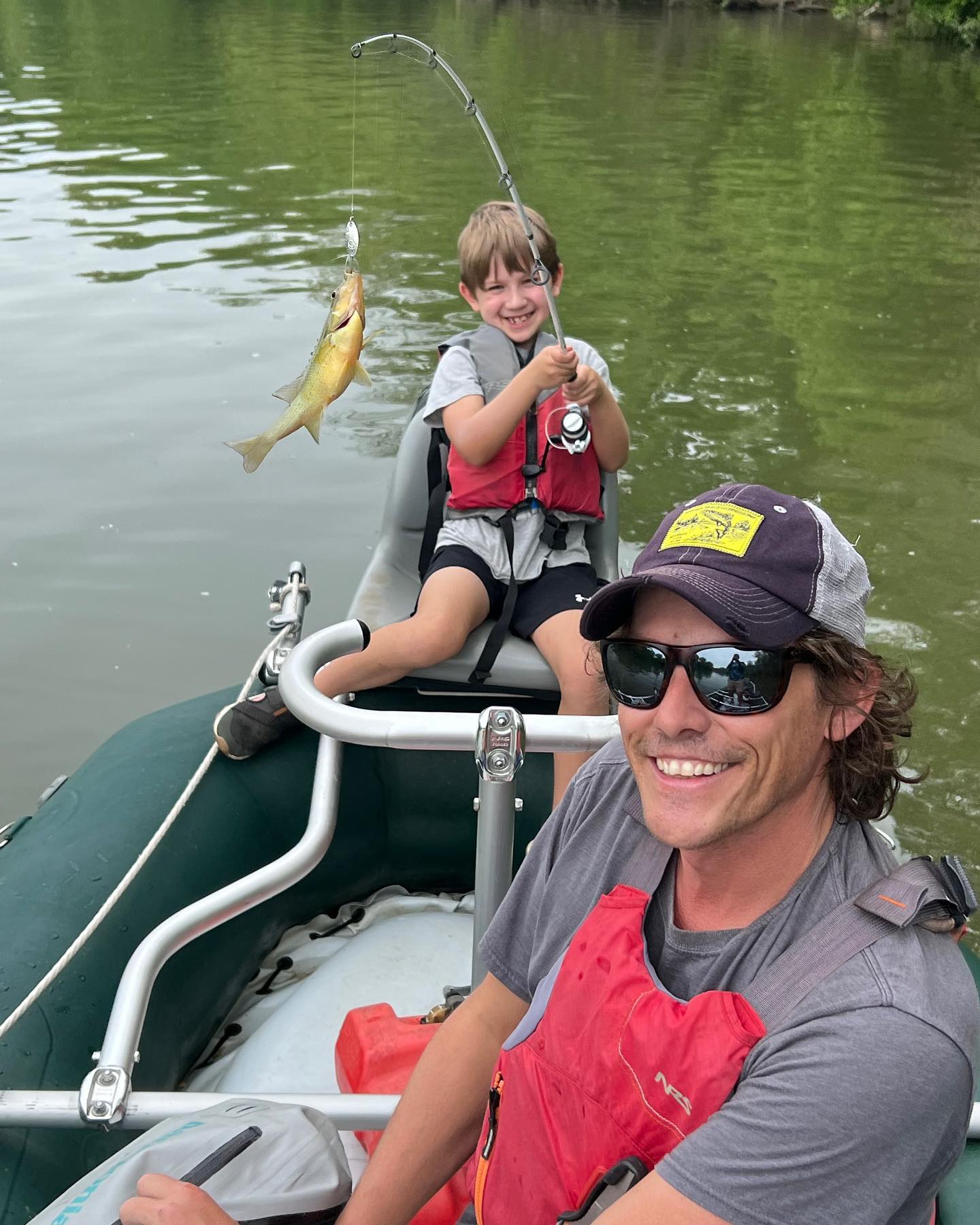 This kid is a hoot! #fishing #bassfishing #smallmouthbass #bluegill #shenandoahvalleyflyfishing