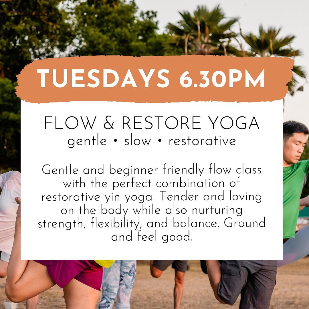 Come practice with us today! 🧡
.
Our lovely @ginagentilee will lead you through a FLOW & RESTORE class which is wonderful for beginners, gentle and restorative ✨