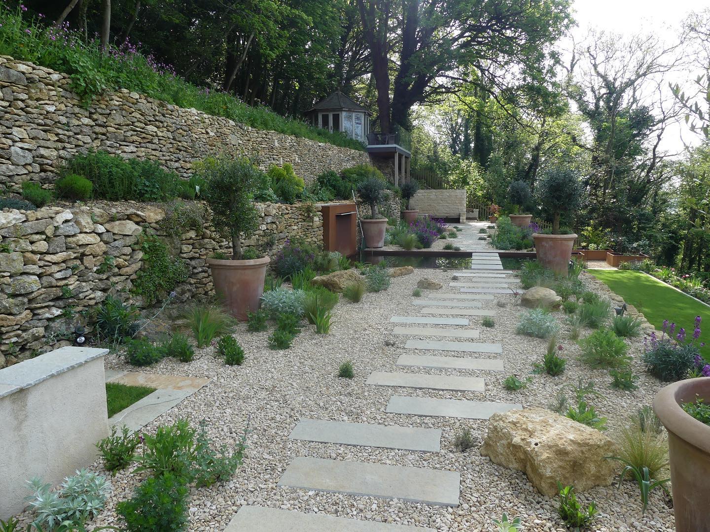 Gardens revisited - so some of you lovely followers will have seen this garden take shape last year. This week I went back to see how it had faired over the winter as we only completed in November. I can honestly say it is beyond expectations and is shaping up well. #newgardens #terracedgarden #revisited #springhassprung #drystonewalls #ngsgardens #fiboylegardendesign