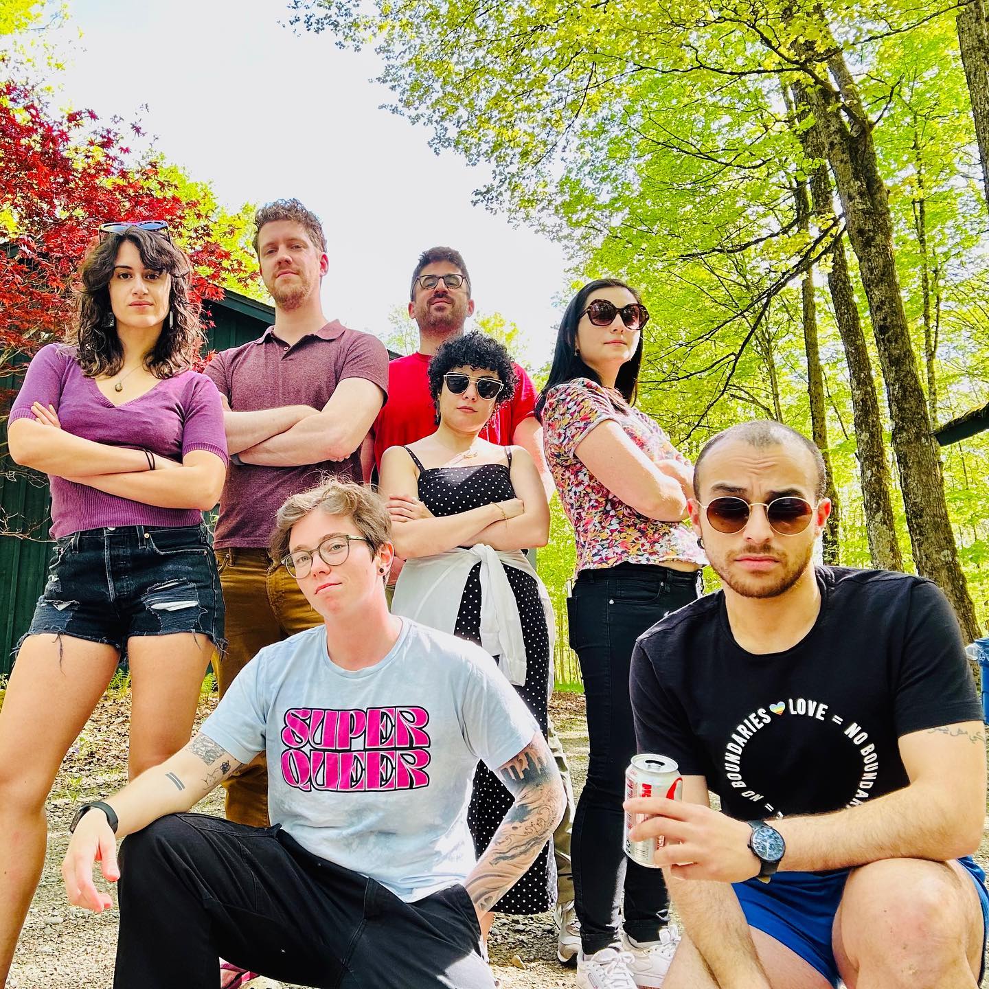 “Are you all this hot? Or is it just the upstate air?” Both. The answer is both. #PurpleHouse #Playwrights #retreat