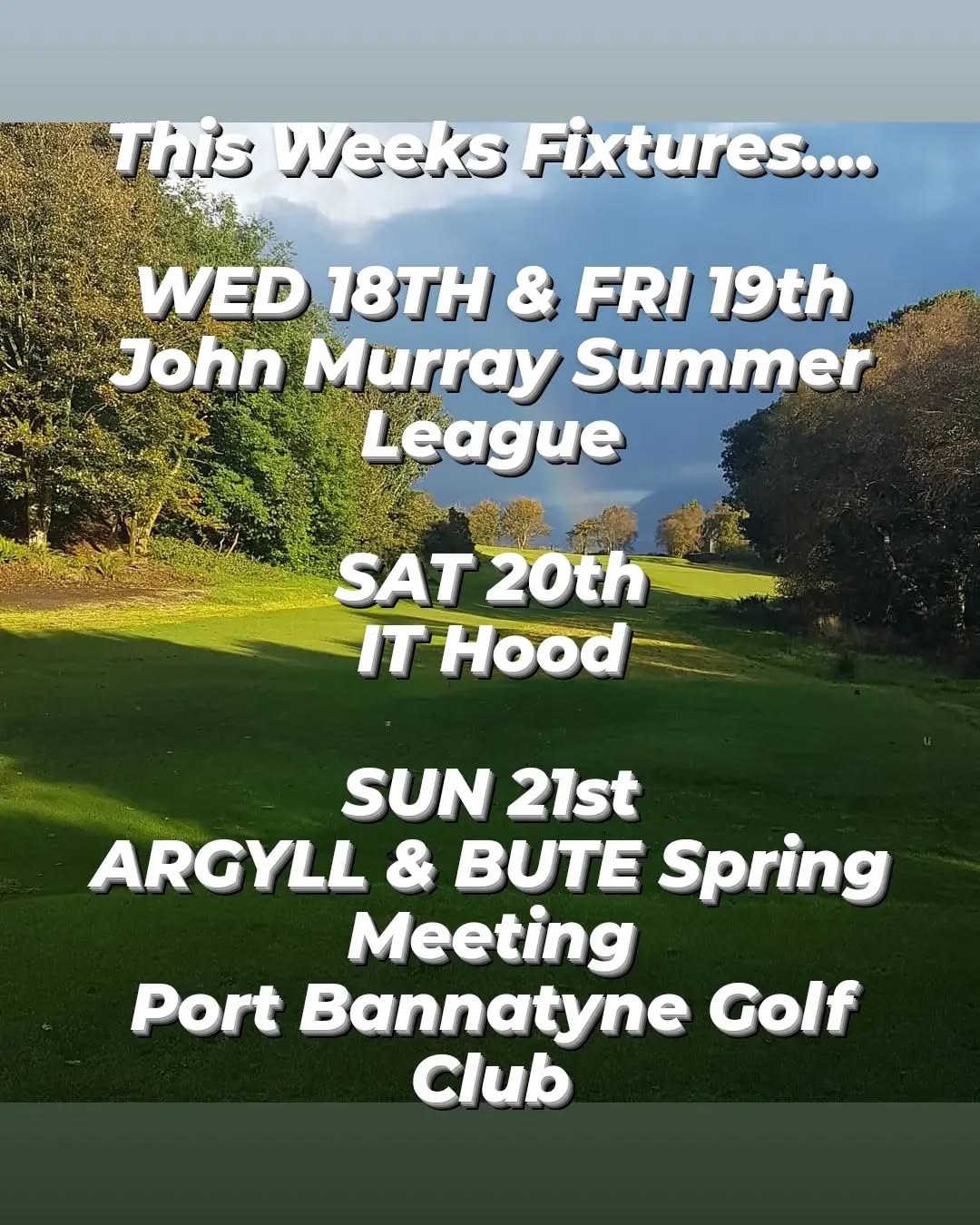 Fixtures post..... #golf #scottishgolf #rothesaygolfclub