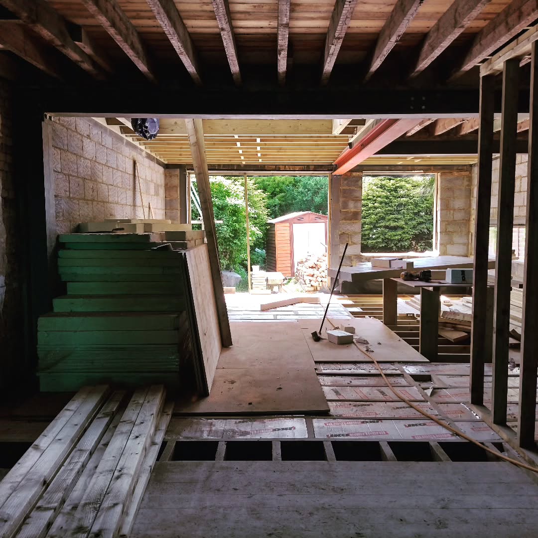 Opening up a ground floor. Front to back.