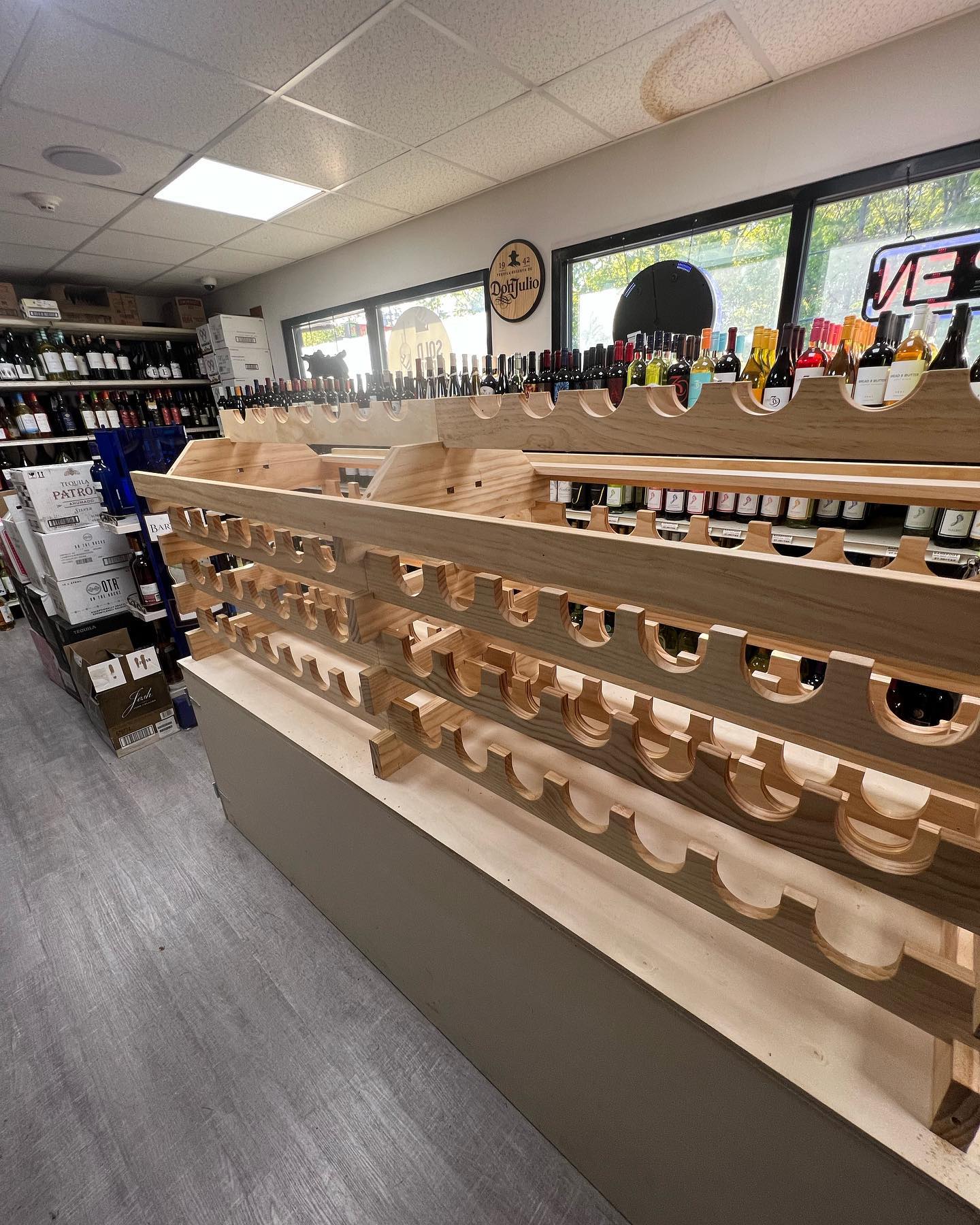 Custom 112 bottle wine rack built for a liquor store. All hand routed / dado’d. Built out of pine with a tung oil finish
#carpentry #maker #cabinetry #furniture #custom #millwork #elitemillwork #longisland #newyork
Contact us for any custom needs if you can dream it we can build it