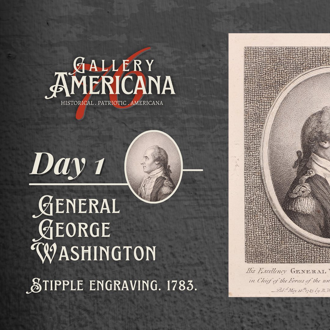 Twenty in 20
SWIPE ➡️
DAY 1
George Washington
Stipple Engraving
1783
Frame: 10 5/8” x 9 ½”; Sight: 6” x 4 ¾”
An Intriguing Stipple Engraving of General George Washington from 1783.
This captivating engraving portrays General George Washington, Commander in Chief of the forces of the United States of North America, after Pierre Eugene Du Simitiere. The piece was created by B.B. Ellis, an engraver who was famous for his portraits of renowned Americans, including George Washington. The stipple engraving technique was used to produce this artwork and involves forming an image through a series of dots. This method was prevalent in the 18th century and allowed for intricate and detailed images to be created. Notably, this piece is part of the Mount Vernon collection.
#twentyin20 #20in20 #historical #americana #antiques #18thcenturyportrait #18thcentury #engravings #prints #collecting #art #artwork #georgewashington #washington #virginia #gallery76americana #stippleengraving #generalgeorgewashington #18thcentury #18thcenturyart
@thecontentcornernebraska