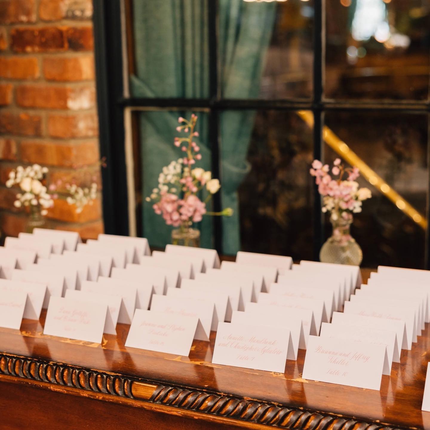 Cherry blossom heaven for Megan & Otto 🌸
This gorgeous spring wedding had the perfect color palette. I custom mixed a soft pink ink that carried through from the invitation envelopes to the escort cards & table numbers. Swipe to the end to see how perfectly it coordinated with the stunning cherry blossom trees on their big day!
Congratulations to this super sweet couple! 💕
Photography: @amandabonneauphotography
Venue: @themanorweddings
Florals: @bloomeryflowerstudio
Invitations: @katherine_elizabeth_invites
#allicatcalligraphy #weddingcalligraphy #phillyinlove #phillycalligrapher #southjerseycalligrapher #marrymephilly #phillywedding #jerseyshorewedding #southjerseywedding #calligraphy #pennsylvaniaweddings #njcalligrapher #envelopecalligraphy #weddinginvitations #weddingstationery #custominvitations #escortcards