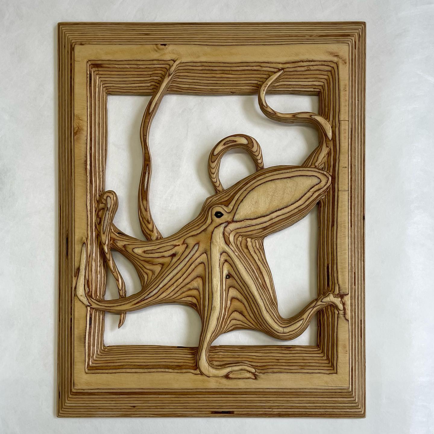 A trio of octopuses 🐙 or octopi. Pick your plural, they’re both ok.
These cool reclaimed ply carvings are perfect for livening up a space.
@jessetoso #tosowoodworks