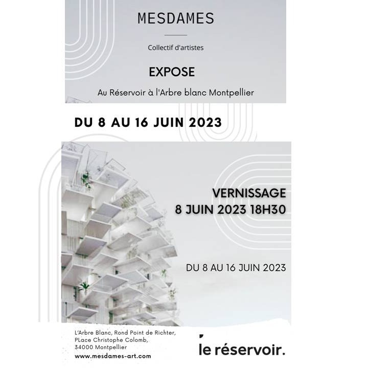 Le collectif d’artistes Mesdames expose au Réservoir à L Arbre Blanc (Montpellier)
@mesdames_art
7 artistes
@salvaing_art
@pages.florence
@geraldineauret
@cbaudlart
@wolff_bea
@claire_bmasimbert_art
@valeriebillet34
#lereservoir_art #expositioncollective
#montpellier #montpellierculture
#villedemontpellierofficiel #artcontemporain #artcontemporary #artistefemme @artistes_occitanie