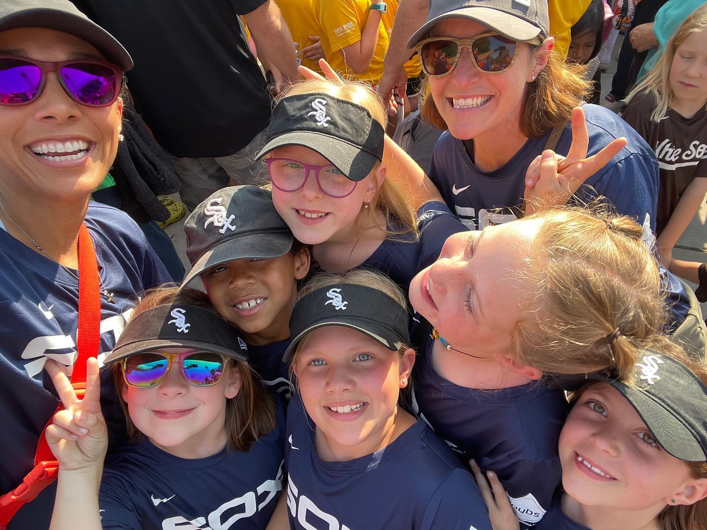 Fun way to wrap up the season @whitesox last night! So fun coaching with amazing @lexilex253