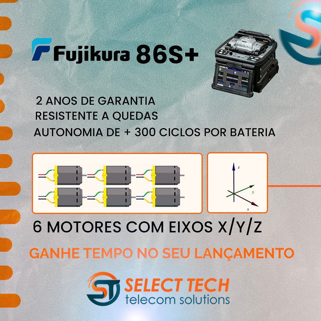 🔸 MÁQUINA DE FUSÃO FUJIKURA 86S+ PRÉ VENDA.
• Tecnologia de fusão núcleo a núcleo (6 motores)
• Funcionamento automatizado
• Tecnologia de controle de fusão ativa (NOVO)
• Acompanha 1 Clivador Fujikura modelo CT-50 com Bluetooth
• Tecnologia de gerenciamento de lâmina ativa (NOVO)
• Decapador (descascador)
• Maleta Workstation
• Eletrodo com vida longa de aproximadamente 5000 fusões
• Eletrodos sobressalentes e outros acessórios
• Garantia de 2 anos e suporte total.
• Autonomia de 300 ciclos de fusão + aquecimento de forno por bateria
_______________________________
#maquinadefusao #provedor #provedordeinternet #fibraoptica #lancamentofibraoptica #isp