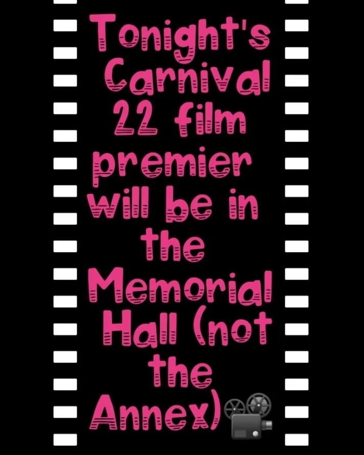 Tonight's the Carnival 22 film premier🤩 - hope to see you later!