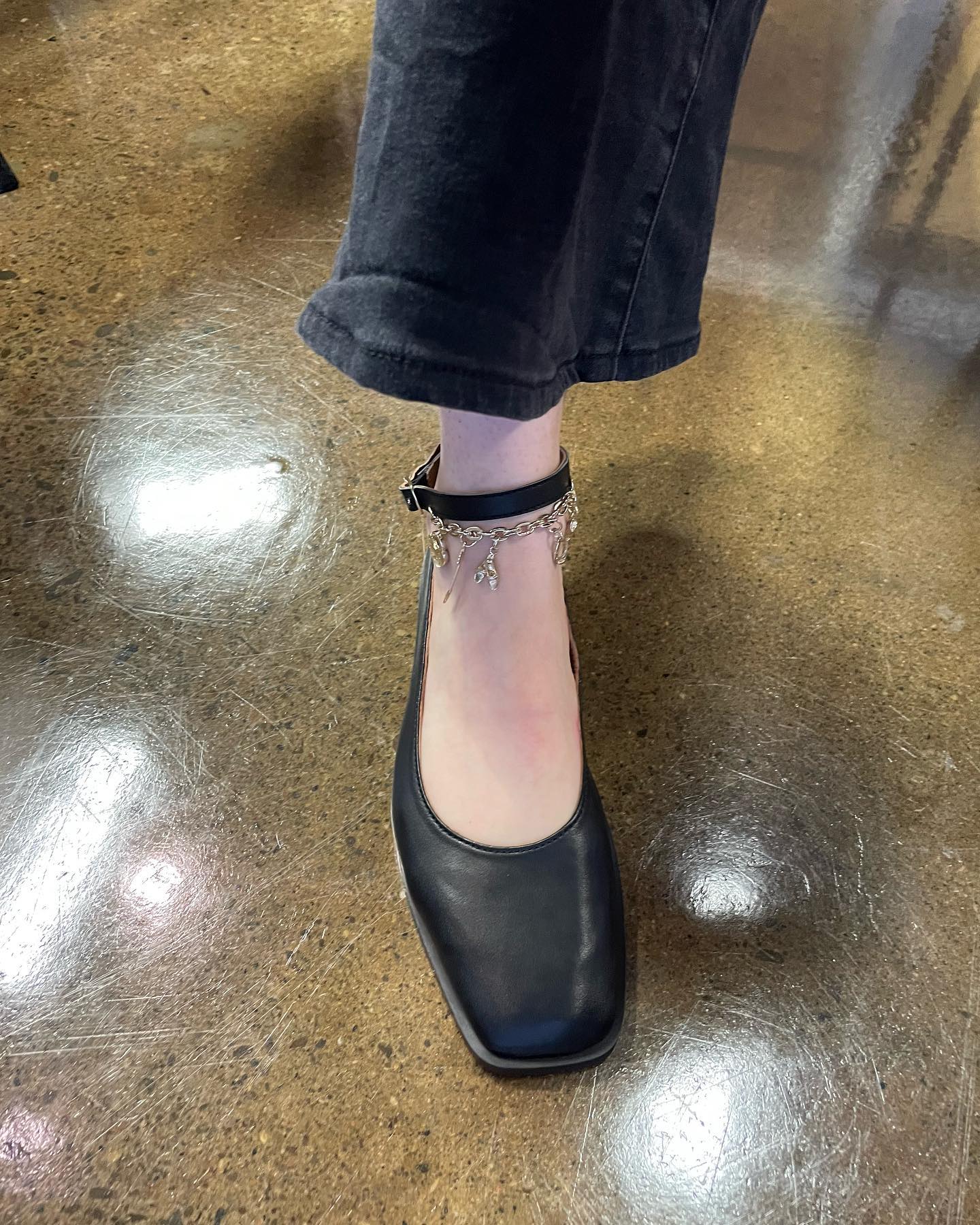 The office is obsessing over the @freepeople Mystic Treasures Flat. LOOK AT THE CHARMS!!