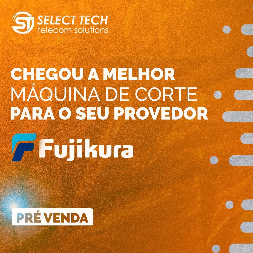 🔸Chegaram os MELHORES CLIVADORES / MÁQUINAS DE CORTE para o seu PROVEDOR.
GARANTA A PRÉ-VENDA
• 60 Mil Clivagens
• Totalmente resistente a quedas
• Ajuste automático via bluetooth
• Simples operar
• compatível com 86S+/ 86S/70SC + / 62S+ e 36S+.
Somos distribuidores oficiais Fujikura, só na Select Tech você tem acesso as principais novidades do mercado, com os melhores preços.
🔸Aproveite agora e entre em contato para PRÉ-VENDA.
.
.
.
#provedor #isp #maquinadecorte #clivador #fujikura #provedordeinternet
#selecttech