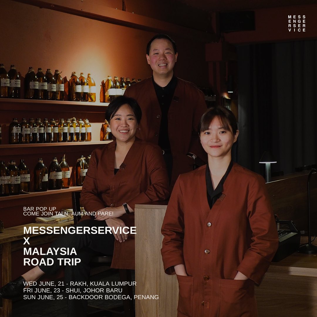 HELLO MALAYSIA,
Come meet Messengerservice team next week with this wonderful line up!
WED JUNE, 21 - @rakh.kl
FRI JUNE, 23 - @shui.my
SUN JUNE, 25 - @backdoorbodega
Can’t wait to deliver our messages to you all!