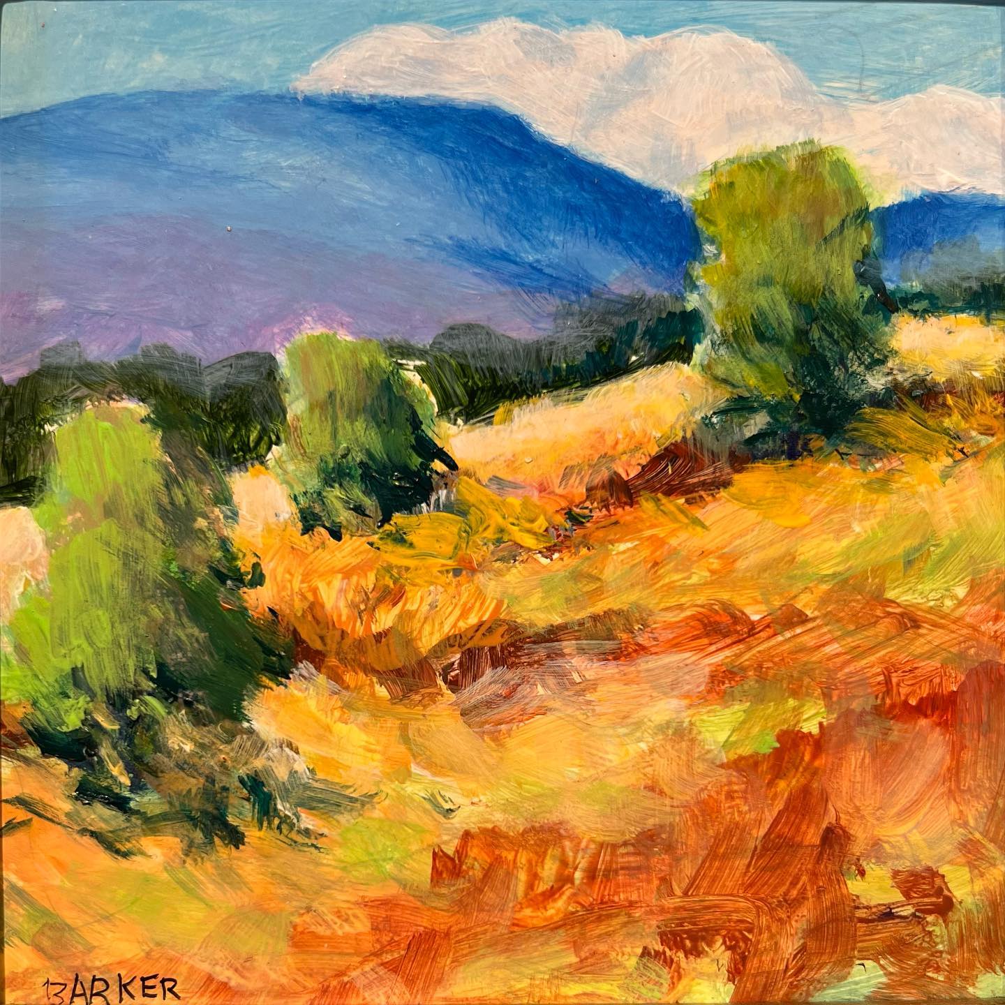 Three small gems (paintings) arrived today from Jim Barker 👏 @claudettejimbarker