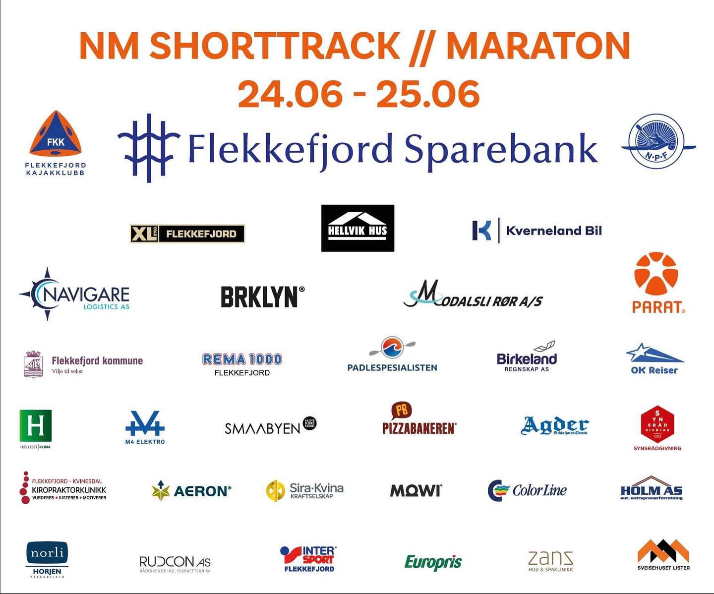 Tusen takk til alle våre sponsorer som gjør det mulig for oss å arrangere NM denne helga 👏🏻👏🏻