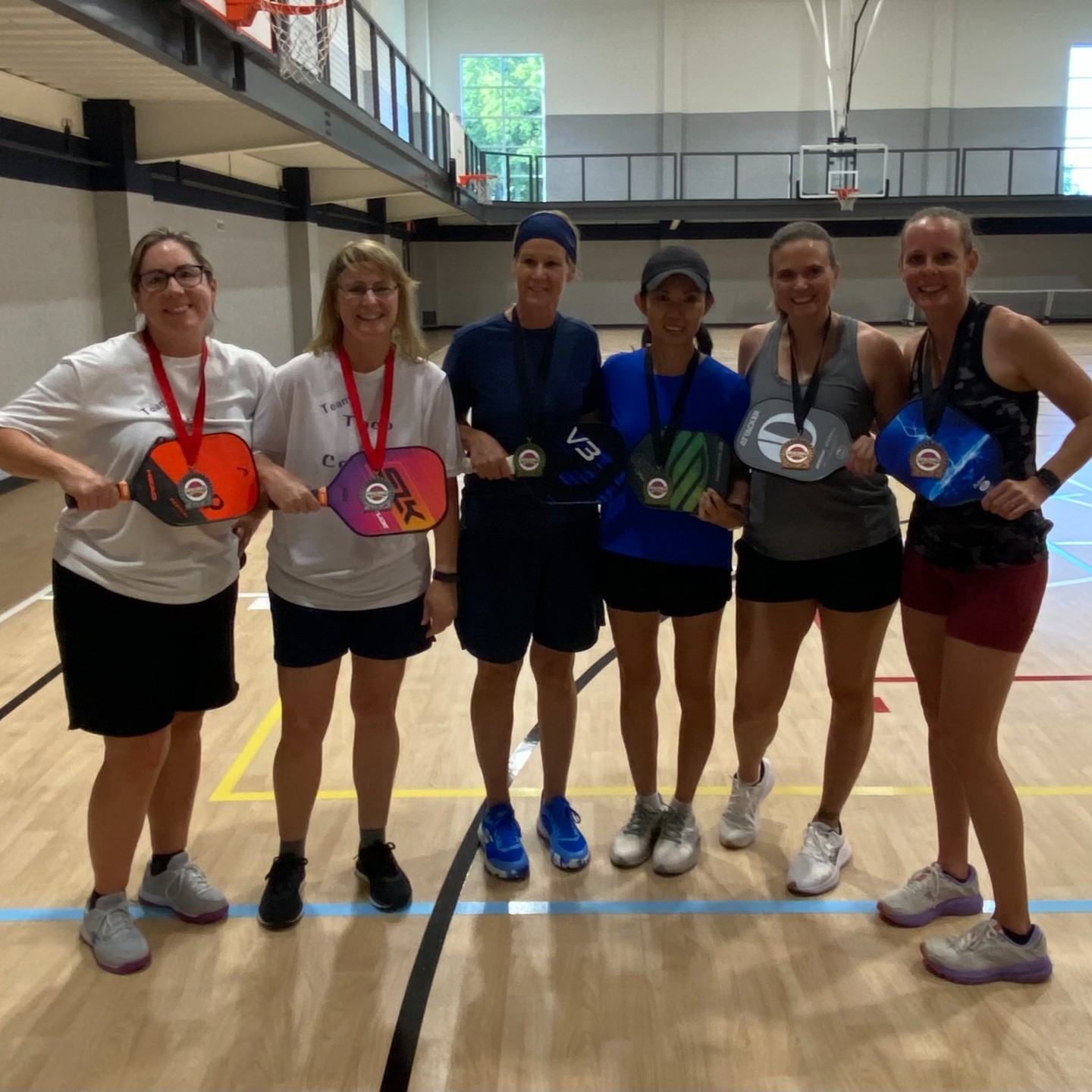 Clemmer Classic Women's Tournament 6/26/23 - Congratulations to our First Time Tournament medalists! .
Gold - Rebecca and Stacy
Silver - Angela and Kelly
Bronze - Crystal and Tracy
#pickleball #pickleballislife #pickleballrocks