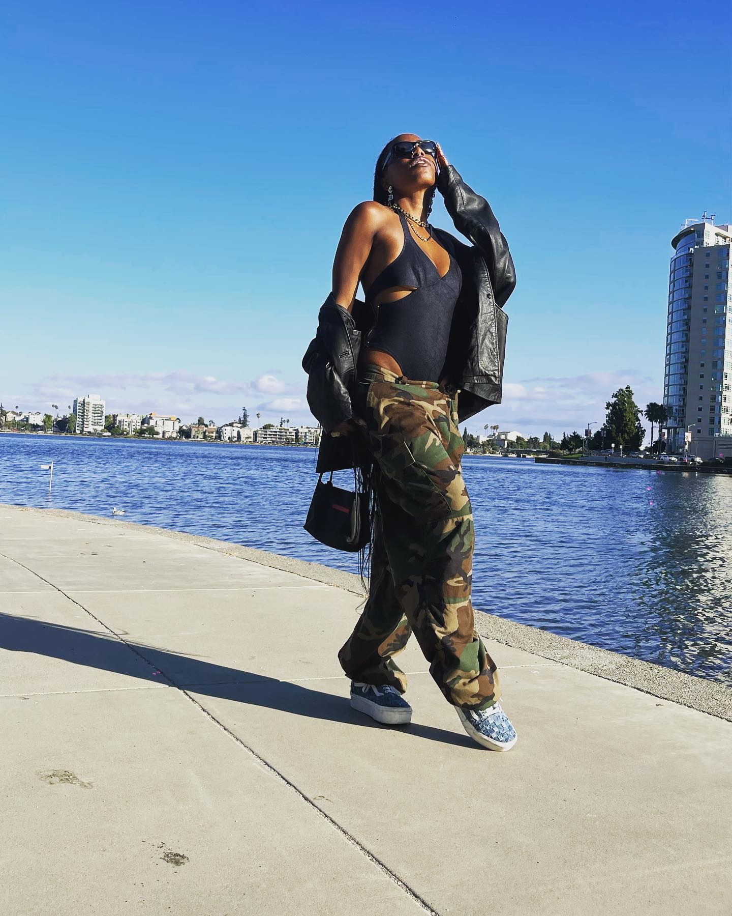 @xo_jenell soaks up the summer sun!
Denim Cutout Bodysuit. This bodysuit is apart of our F/W ‘23 collection!
.
Photographer: @__ssmokeyyy
Jewelry: @_edgy.chic