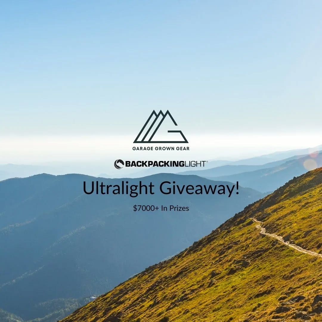 🚨 GEAR GIVEAWAY! 🚨
The Ultralight Gear Giveaway is here!
Now is your chance to win $7000+ in prizes from dozens of amazing outdoor brands including an AlphaLite 900+ Custom Made Quilt from El Coyote Quilts.
Hosted by @garagegrowngear and @backpackinglight, the giveaway runs from June 28th - July 12th and 7 winners will be selected.
Click the link in our bio to enter