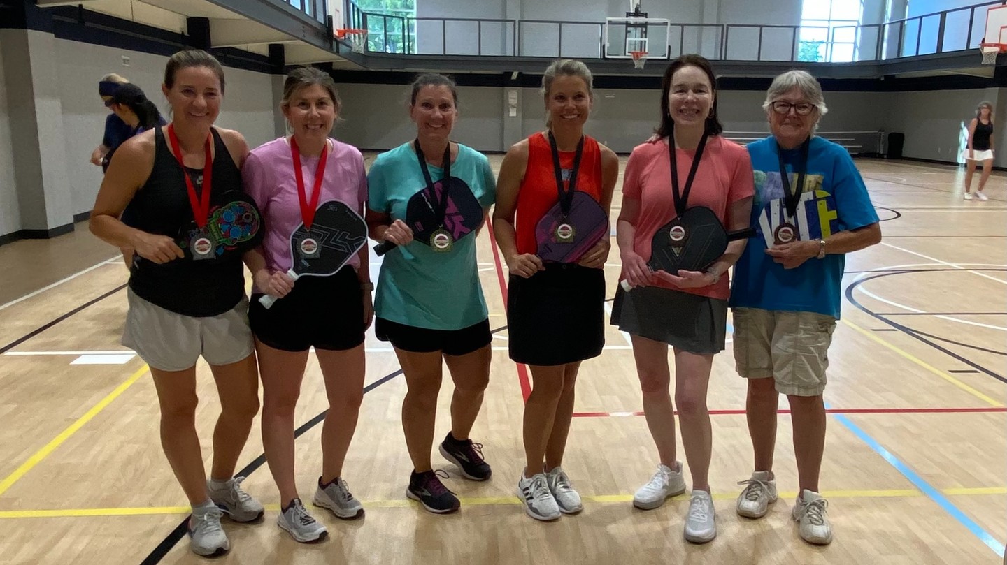 Clemmer Classic Women's Tournament 6/26/23 - Congratulations to our 2.0-3.0 medalists! .
Gold - Monica and Lauren
Silver - Laura and Shelly
Bronze - Amy and Kay
#pickleball #pickleballislife #pickleballrocks