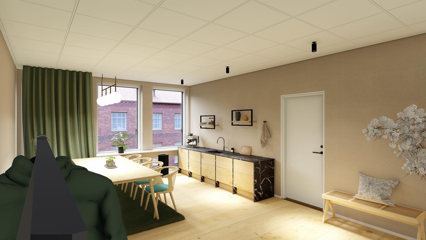 Design & visualiseringer af nyt køkken til erhvervslejemål 📸☘️
#officelikehome #woodworking #wood #woodenarchitecture #sustainable #hay #haydesign #bæredygtigtbyggeri #bæredygtighed #fritzhansen #architecture #architecturephotography #architect #arkitektur #arkitekttegnet #renovering #dinesen #danskdesign #interiordesign #inspiration #renovation #realestate #3d #material #sustainable #ejendomsudvikling #ejendomsinvestering #3d #3dmodeling #visualization #byggeri