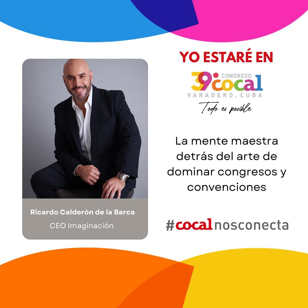 Feliz de asistir a @cocal.latam para dar una conferencia junto con @vickymeetings: La mente maestra detrás del arte de dominar congresos y
convenciones. Nos vemos en #experienciacocal39 en Varadero Cuba 🇨🇺