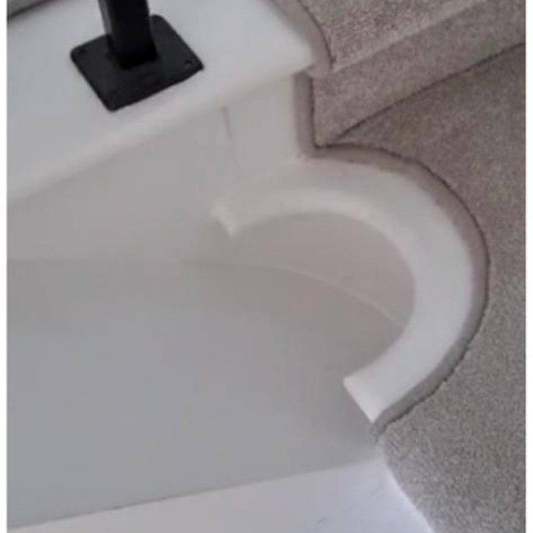 The devil is in the detail. Abingdon Finesse Carpet cut and stitched to fit intricate detailed staircase. Well done to our fitter Lee for an amazing job.