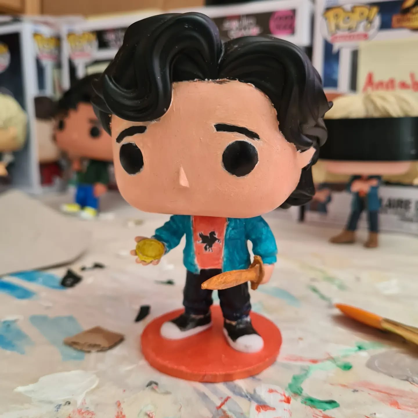 I've got something a bit different to show today! I'm into collecting pop vinyls (I think I'm close to 300 by now..) so I decided to make my own pop vinyls using a combination of 3D printing parts and painting on existing pops. Here I have a Percy Jackson pop vinyl (more towards his book version, I'm hoping they'll do a pop of Walker Scobell's portrayal!) He originally started off as Seong Gi-Hun from Squid Game and end with a whole lot of painting (definitely not my strongest skill) and a small amount of 3D printing, He is now Percy Jackson! I also have works in progress of Annabeth, Grover and Luke too that I'm slowly working on. After these 4 are done, I'm going to swap from painting existing Pops to printing my own and painting from there! #popvinyl #popvinyls #funko #funkopop #painting #custompopvinyl #percyjacksonandtheolympians #percyjackson #heroesofolympus #trialsofapollo