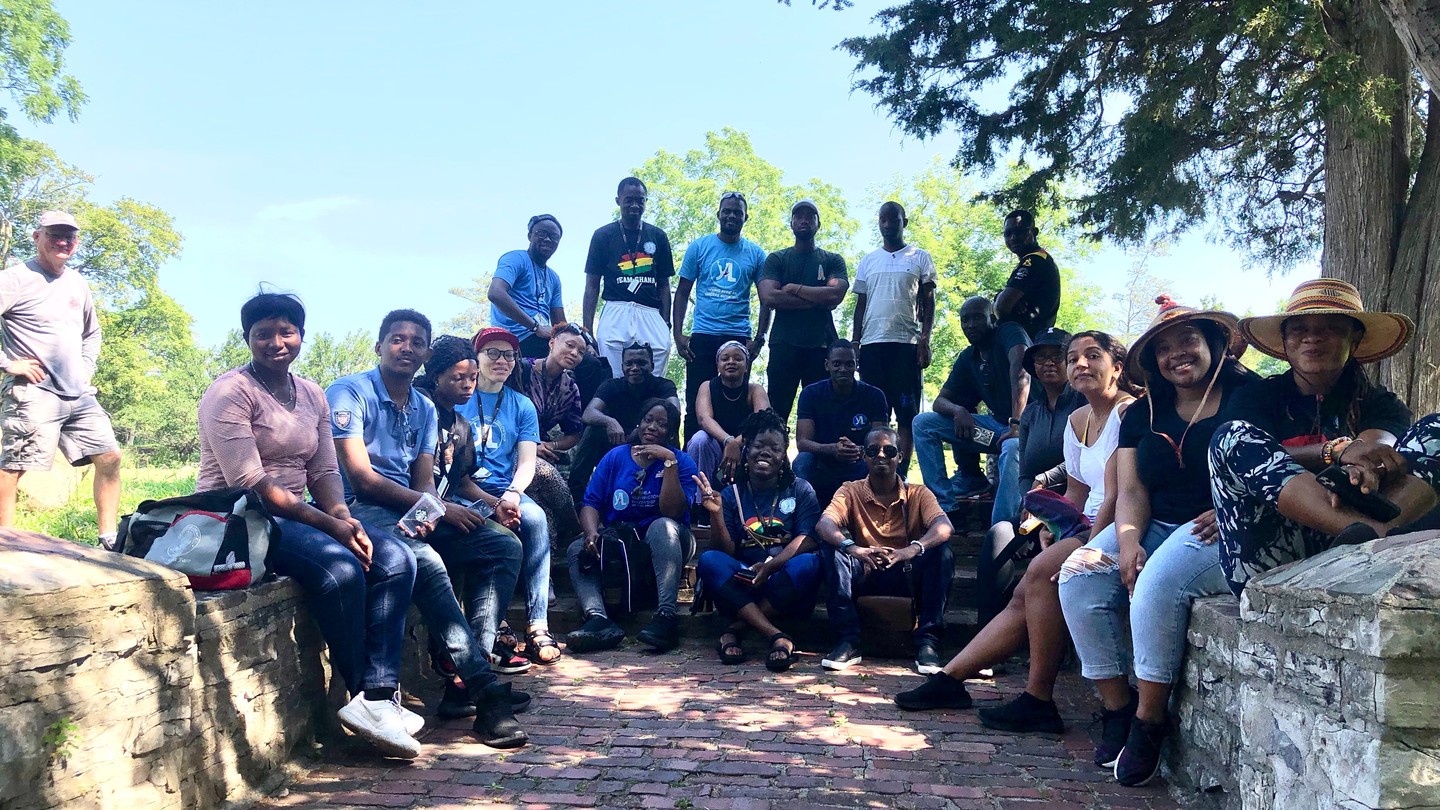 This past Thursday, twenty-three Mandela Scholars joined us to weed, remove stumps and clear brick paths around the Lily Pond. The scholars are in Syracuse for a 6-week Leadership Institute at SU's Maxwell School. Thank you for your hard work in the blistering heat!