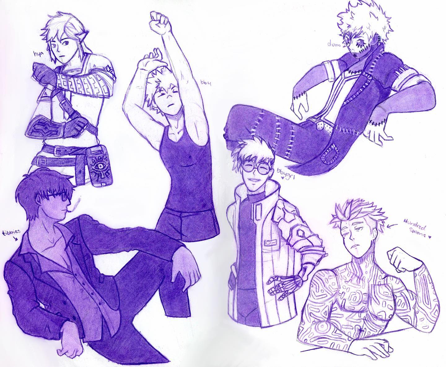 A collection of simple drawings I did of various characters I’m obsessed with
~ Poses from @mellon_soup ~
#artist #sketchbook #sketches #animeart #characterart #characterillustration #illustration #trigunstampede #trigunstampedefanart #vashthestampede #vashthestampedefanart #nicholasdwolfwood #nicholasdwolfwoodfanart #millionsknives #millionsknivesfanart #mhafanart #dabibnha #dabifanart #touyatodoroki #bakugoukatsuki #bakugoufanart #linkbotw #linkbotwfanart #botw #tloz