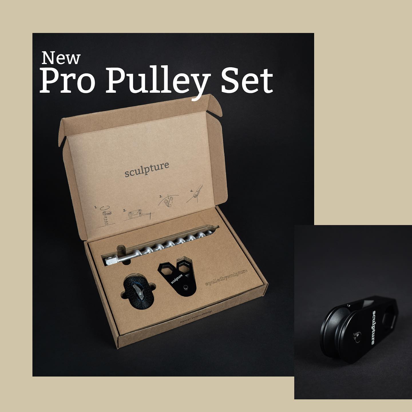 We've designed the Pro Pulley from scratch ✍🏻 It's a 2in1 tool which shouldn't be missing on your next winch trip
The pulley itself is equipped with two weather sealed ball bearings for minimal friction. Due to its design, the rope won't get stuck between the pulley and the side plates. The set also includes an aluminium ground anchor. Use the pulley as a tool to screw in the ground anchor to secure your winch almost everywhere ⚓️
#pulledbysculpture #propulley #winchessentials