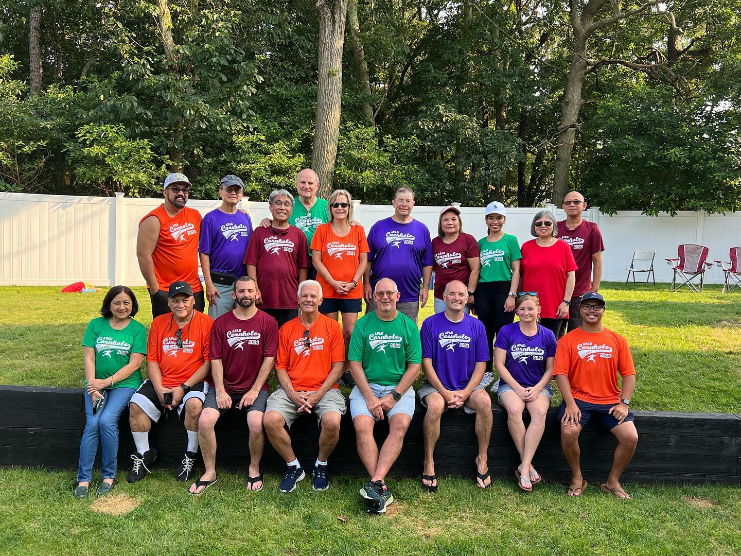 Our company picnic / cornhole tournament was a lot of fun and the purple team won! 🎉
