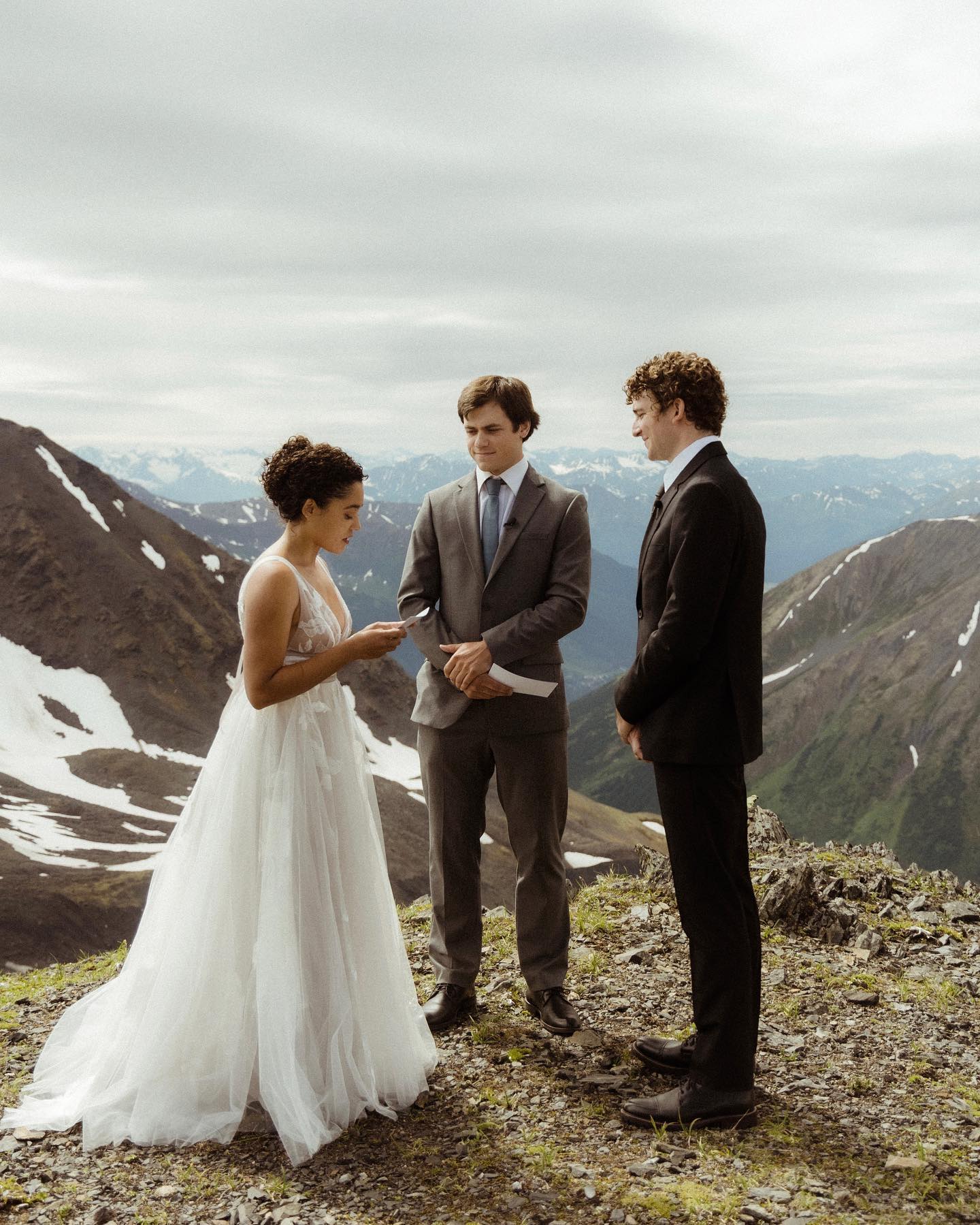 Megan + Tanner || Mountain top elopement
•••
When these lovebirds asked if I’d be down for a hike-in elopement, I didn’t realize it would be a 7 mile round trip with over 3,000 foot elevation gain. Well, our sweaty efforts were rewarded with an unbelievable glacial backdrop complete with mountain goats. Their simple and honest ceremony was a perfect reflection of their relationship and what this whole love thing is supposed to be about.
-Tyler
