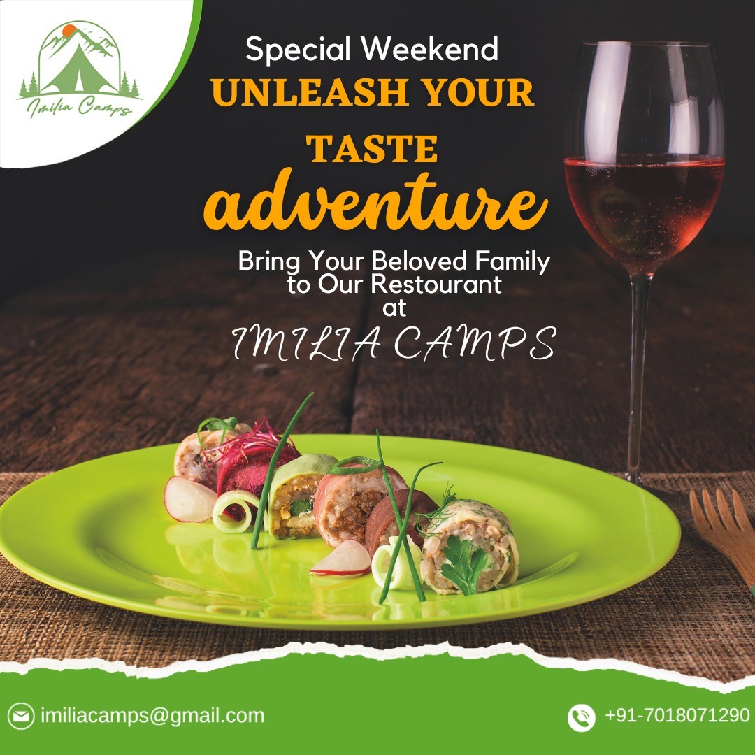 Step into a world of culinary delights and embark on a gastronomic adventure like no other. At IMILIA CAMPS, we believe that food is not just sustenance; it's an experience to be savored and cherished.
Our passionate chefs have meticulously crafted a menu that caters to every palate, offering a fusion of flavors and innovative dishes that will tantalize your taste buds. From classic comfort foods to daring culinary creations, we take pride in presenting you with a diverse array of delectable options.
While you're here, let the warm ambiance and friendly staff envelop you in a dining experience that goes beyond the ordinary. We are committed to providing you with exceptional service, ensuring that every moment you spend with us is filled with joy and satisfaction.
Whether you're celebrating a special occasion or simply seeking an unforgettable meal, IMILIA CAMPS promises to deliver an unforgettable experience, leaving you with delightful memories and a longing to return.
Thank you for choosing IMILIA CAMPS. Get ready to embark on a culinary journey that will make you fall in love with food all over again. Sit back, relax, and enjoy food the way it was meant to be!
#instafood
#yummy
#delicious
#foodphotography
#foodlover
#foodstagram
#foodblogger
#foodpics
#homemade
#foodbloggers
#foodgram
#foodcoma
#foodforlife
#fooddiary
#foodpic
#foodlove
#imiliacamps
#imiliacamp