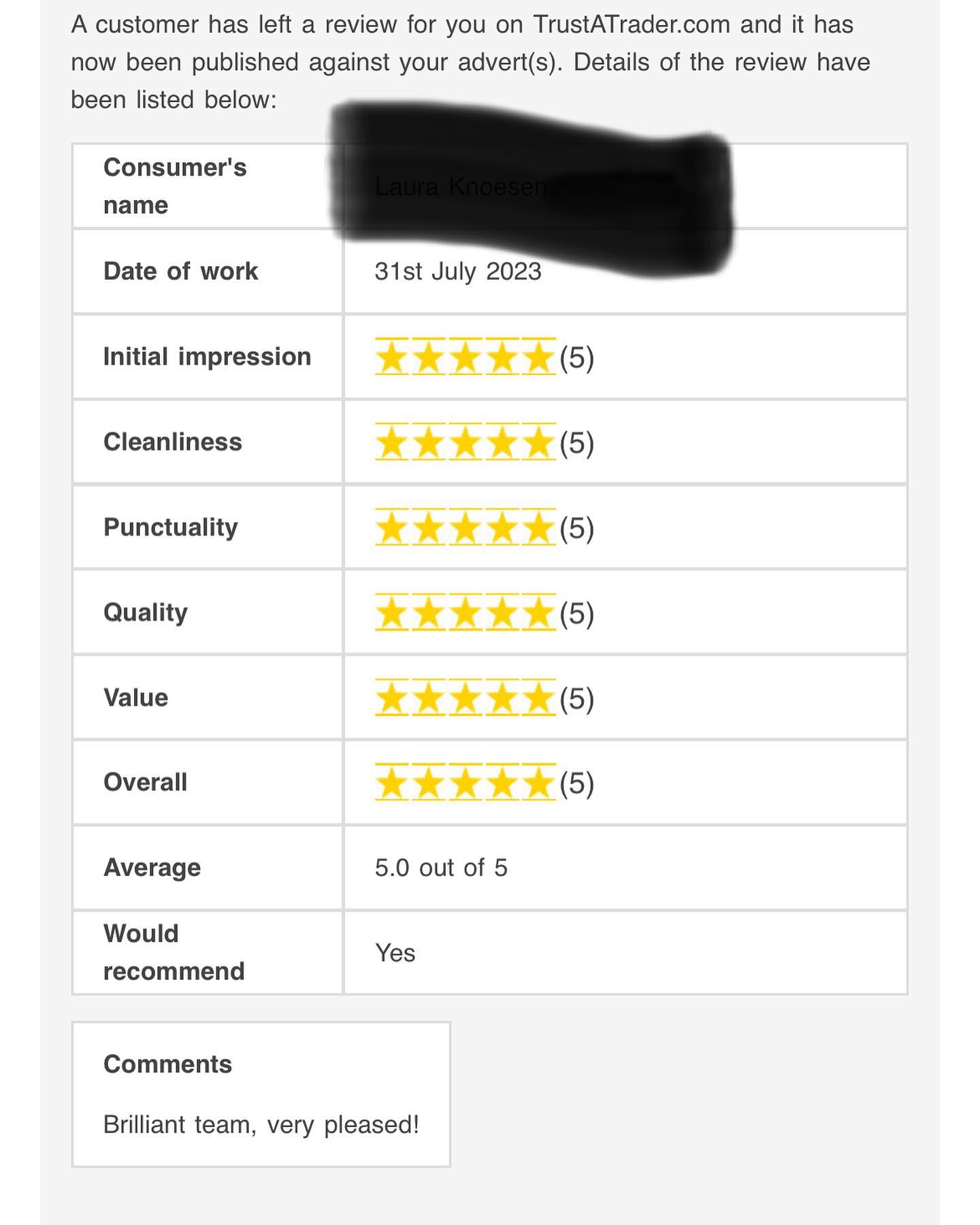 We love ❤️ a happy customer and a 5 star ⭐️ review! #murrillbuild #chelmsfordessex #chelmsfordbuilders #chelmsfordcarpenter #loftconversion #extensions #houserenovationuk #housebeautiful