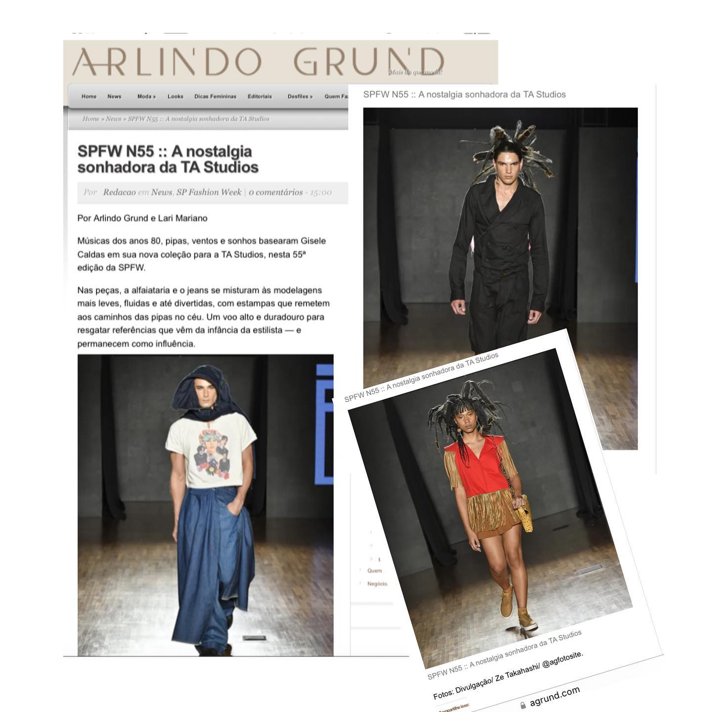 A sorte de ter seu trabalho observado e comentado por um especialista no assunto, Moda, ao mesmo tempo que ele o inspira. @arlindogrund 👏🏼👏🏼👏🏼
Desfile verão 2024. @spfw 55
