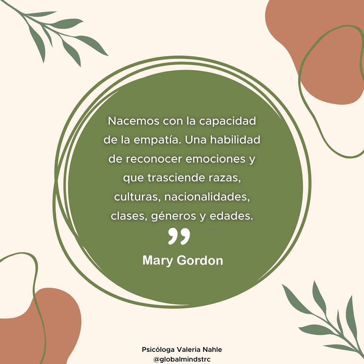 "La empatía es el lenguaje universal de la conexión. Al mostrar interés genuino por los demás, creamos un espacio donde todos se sienten valorados y comprendidos. 🌎🤗 #CompartiendoEmociones"
🧠Psicóloga Valeria Nahle / @globalmindstrc
#psicologia #saludmental #frases #bienestar🌟