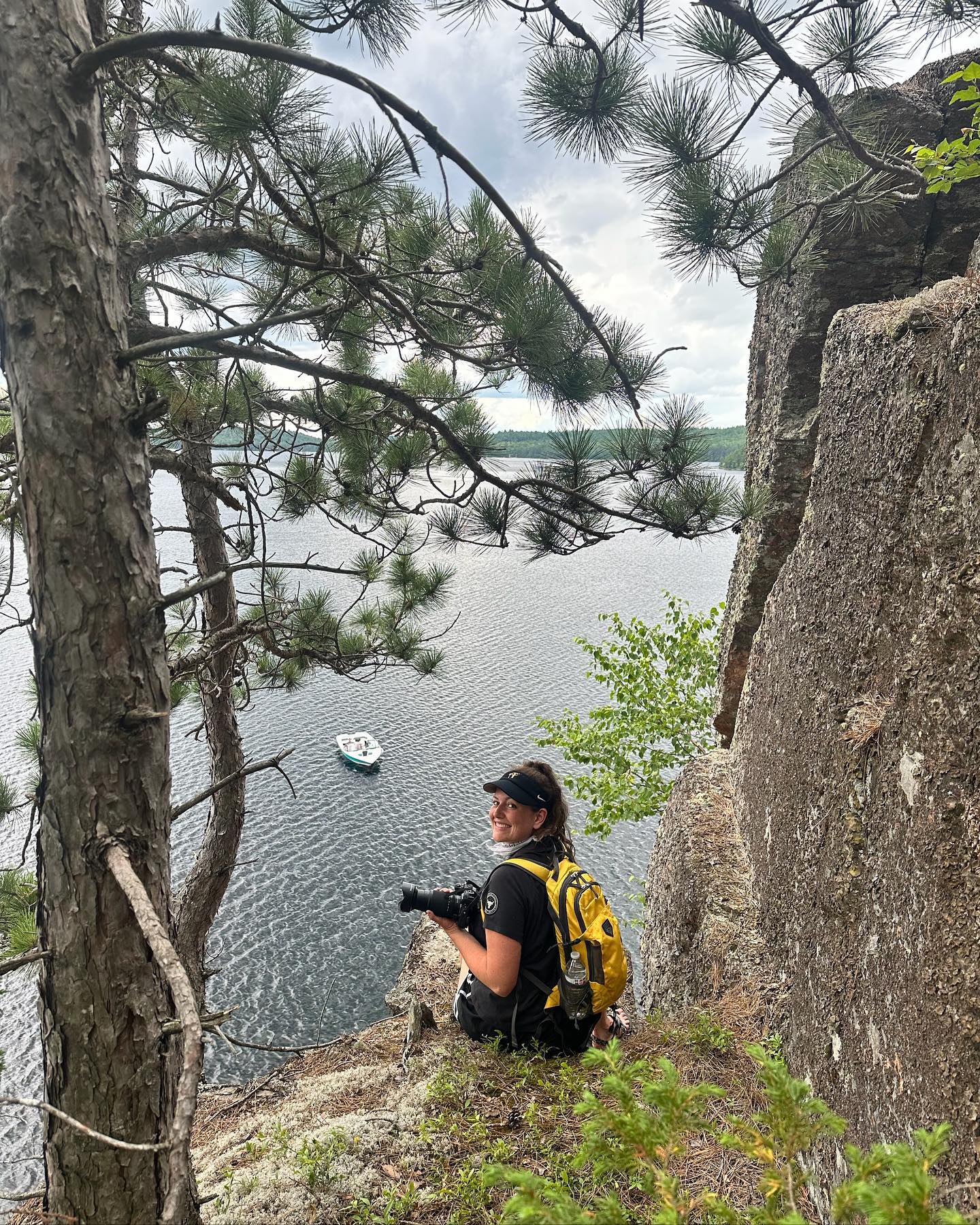 Ain’t no mountain high enough to keep me from stalking a Peregrine Falcon up to it’s nest for the picture!!
(Swipe for the view from below of Mom and I waiting by the big nest, the one blurry photo I was able to get of the falcon, and the state of our sanity after waiting for so long.😂)