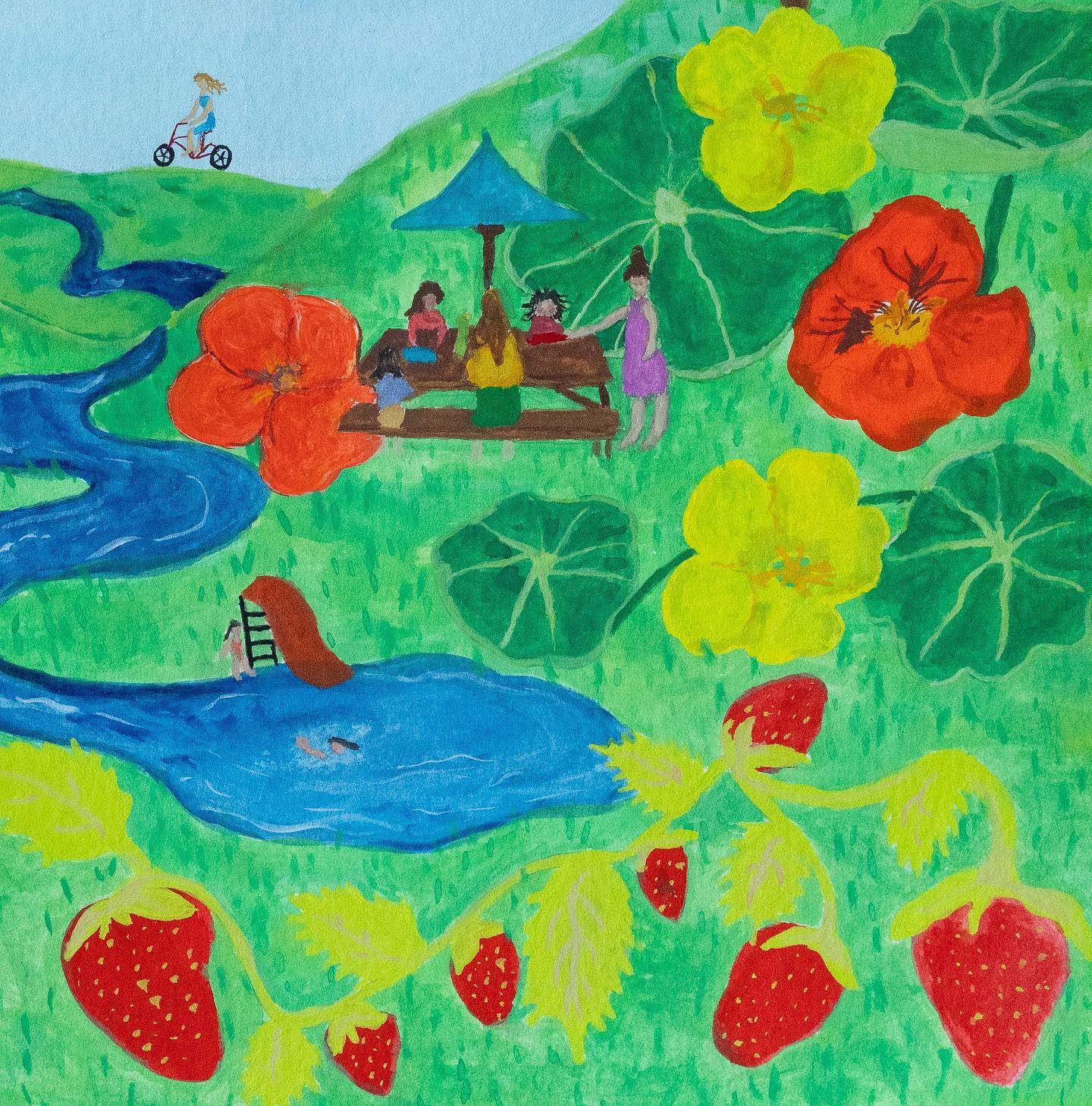 🌞Art for VT Flood Relief 🌞
Guess what! You can buy a never before seen print by me AND raise money to support farmers affected by the flooding in VT at the SAME TIME!
Instagram wouldn’t let me post the whole image, so go to the link in my bio to see the entirety of this piece called “High Summer.” And lots of other beautiful art, all for sale to raise funds for @new_farms_for_new_americans. The sale is open until Sept. 1st. 🐳