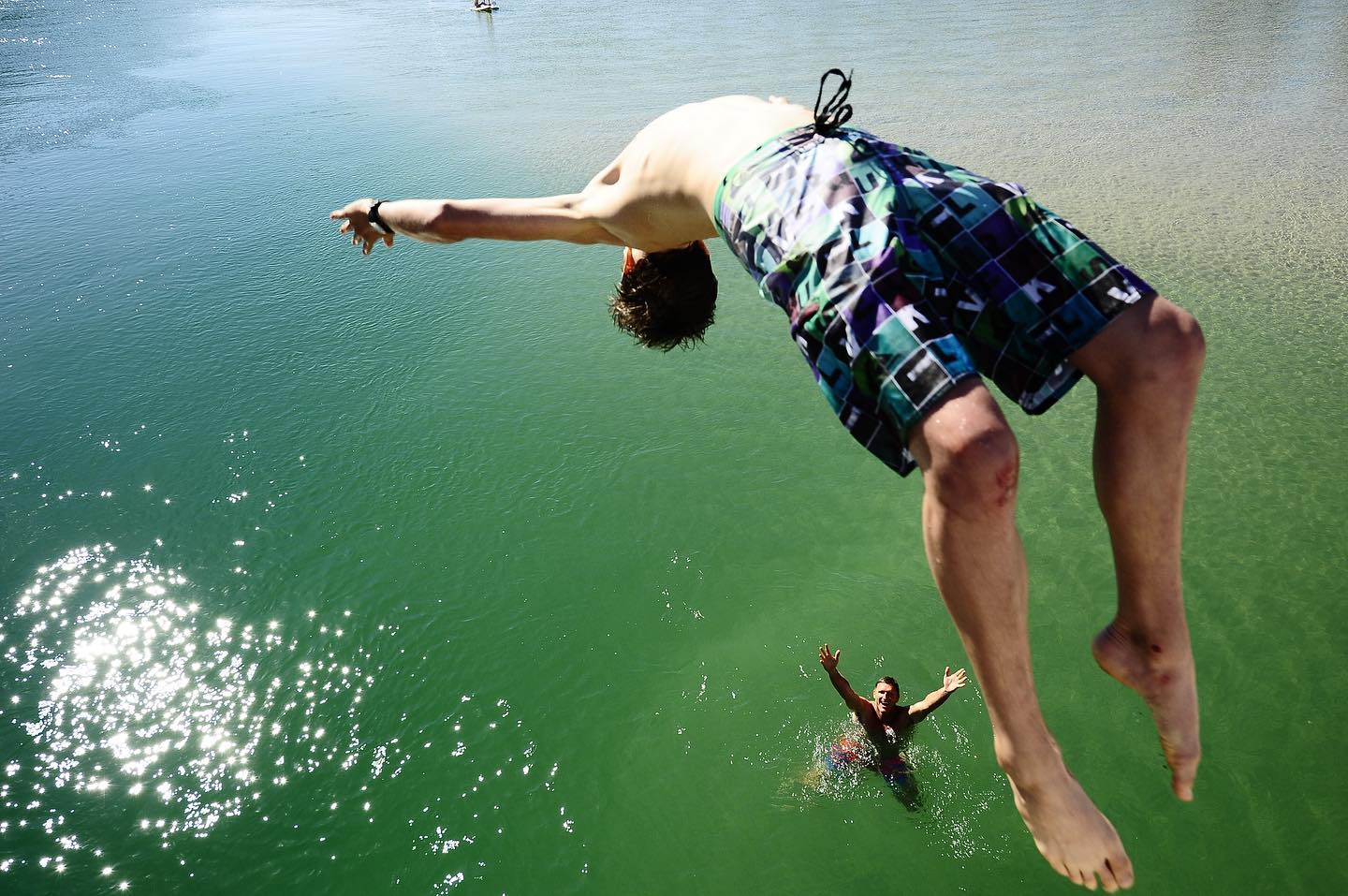 Father and son - 10 years ago still flipping over each other. @bayhendy ❤️💎 @trentmitchellart photo