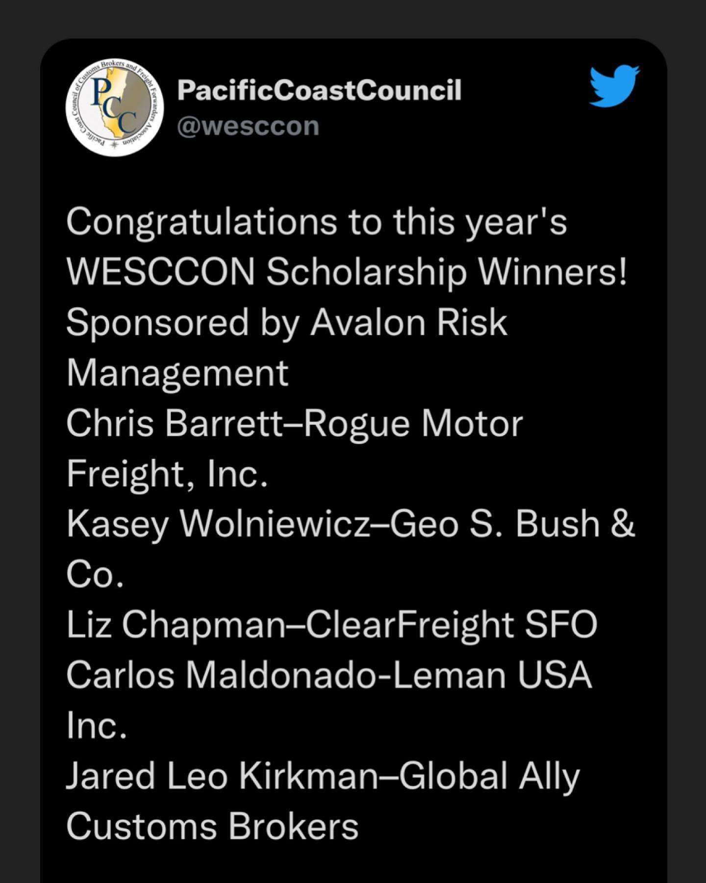 #WESCCON2023
#AvalonRisk #scholarship