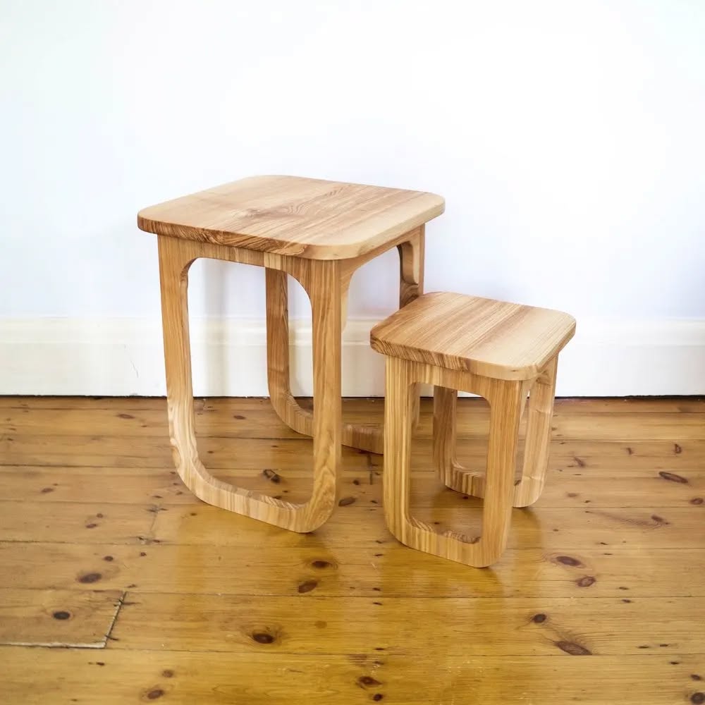 New Square Side Tables :) in this beautiful ash, soon to be made in oak too. Now available for orders on livcornall.com!
I like how the little legs come out of the big ones legs so the pair are from the same piece of wood. Another smaller one would be a bit too small I think!
#new #nest #tablefamily
.
.
.
.
#newproduct #handmadefurniture #handmade #craft #natureinspired #woodgrain #woodhome #coffeetable #sidetable #tables #naturalhome #scandihome #smallbusinessowner #brightonartist #sussexmakers
