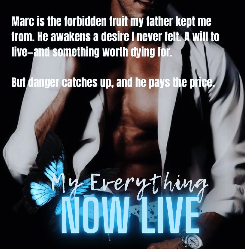 MY EVERYTHING is here!!
An age gap, forced proximity, grumpy/sunshine romance with LOTS of action and twists.
𝘼𝙣𝙙 𝙮𝙚𝙨, 𝙩𝙝𝙞𝙨 𝙄𝙎 𝙈𝙖𝙧𝙘 𝙛𝙧𝙤𝙢 𝙢𝙮 “𝙅𝙤𝙝𝙣𝙣𝙮 𝙗𝙤𝙤𝙠𝙨” 🤩 This is his story. And he’s in for one hell of a ride!
🦋
BLURB
𝙋𝙧𝙤𝙩𝙚𝙘𝙩𝙞𝙣𝙜 𝙆𝙖𝙮𝙡𝙞𝙚 𝙬𝙖𝙨 𝙢𝙮 𝙟𝙤𝙗. 𝘽𝙚𝙞𝙣𝙜 𝙨𝙝𝙤𝙩, 𝙩𝙤𝙧𝙩𝙪𝙧𝙚𝙙, 𝙖𝙣𝙙 𝙣𝙚𝙖𝙧𝙡𝙮 𝙠𝙞𝙡𝙡𝙚𝙙 𝙬𝙖𝙨𝙣’𝙩. 𝙉𝙚𝙞𝙩𝙝𝙚𝙧 𝙬𝙖𝙨 𝙛𝙖𝙡𝙡𝙞𝙣𝙜 𝙞𝙣 𝙡𝙤𝙫𝙚.
Kaylie is everything I desire—and can’t have. A pretty little thing forced on me. One week in a car, then I move on with my life. Right?
Wrong.
Caught in a lethal game of organized crime, lies, and manipulation, it’s too late to run. Falling is easy. It’s the truth that kills. In the darkest despair, I surrender, holding on to the one thing I crave.
Her.
Kaylie Remington—my butterfly—my everything.
🦋
𝙍𝙪𝙣𝙣𝙞𝙣𝙜 𝙖𝙬𝙖𝙮 𝙬𝙞𝙩𝙝 𝙈𝙖𝙧𝙘 𝙬𝙖𝙨 𝙣𝙚𝙫𝙚𝙧 𝙢𝙮 𝙘𝙝𝙤𝙞𝙘𝙚. 𝙁𝙖𝙡𝙡𝙞𝙣𝙜 𝙛𝙤𝙧 𝙝𝙞𝙢 𝙬𝙖𝙨𝙣’𝙩 𝙚𝙞𝙩𝙝𝙚𝙧. 𝘽𝙪𝙩 𝙬𝙝𝙖𝙩 𝙘𝙖𝙣 𝙖 𝙜𝙞𝙧𝙡 𝙙𝙤?
Marc is the forbidden fruit my father kept me from. He awakens a desire I never felt. A will to live—and something worth dying for.
But danger catches up, and he pays the price.
Risking his life for me is his job. Me selling my soul to protect his isn’t mine. But when the threats come from unexpected places and everything I believed in is a lie, I hold on to the one thing I trust.
Him.
Marc Maddox—my warrior—my everything.
🦋🖤🦋
#bodyguardromance #contemporaryromance #forbiddenlove #forcedproximity #agegapromance #actionromance #slowburnromance #agegapromance #loveafterloss #slowburn #grumpysunshine #onebedtrope #roadtripromance #readersofinstagram #readerswanted #bookreviewers #bookbloggers #bookrecs #steamyreads