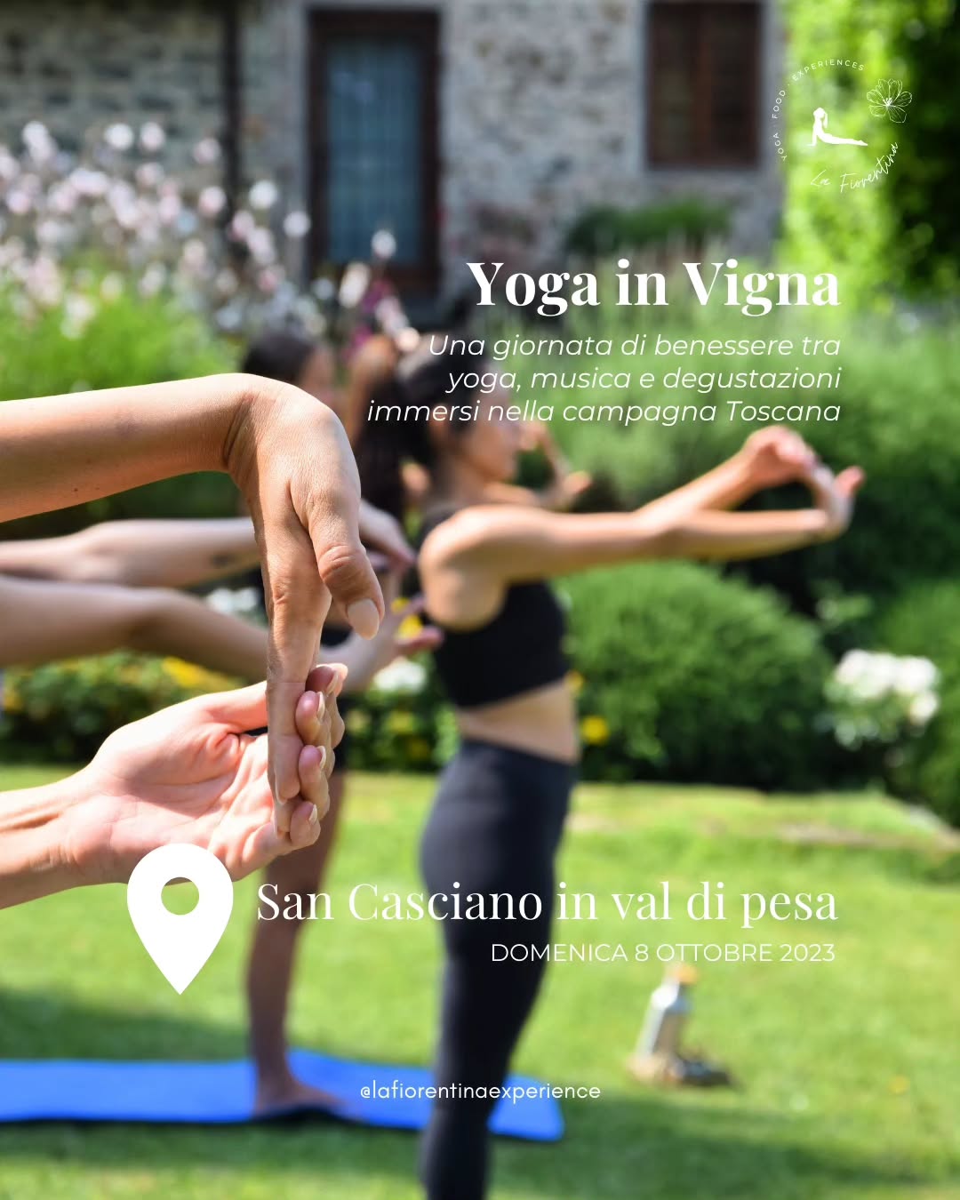 Sono troppo felice di invitarti allo YOGA VIGNA DAY 🍃
🗓 8 Ottobre
📍San Casciano in val di pesa
Ci riuniremo per vivere insieme un'esperienza incredibile, pazzesca, mondiale⚡️👇🏼
🧘♂️ Yoga, Meditazione, Pranayama
💃 🕺 Musica e dance
🌺 Tour vigna e parco storico
🙋♀️ Community di persone affini
🥬 Specialità culinarie bio e km 0
🍷 Tasting vino e olio EVO
È arrivato il momento di regalarci sorrisi ed emozioni
Ci dedicheremo a noi stessi, srotolando il tappetino, danzando a ritmo di musica, muovendoci con il sole, liberi di esprimerci
ℹ️ per info ed iscriverti puoi cliccare il link in BIO
💕 Sono davvero felicissima perché il gruppo si sta già creando
😌 ti ricordo che l’evento ha posti limitati
Ti aspetto, Ele 🫶🏼
#lafiorentinaexperience #inspirariscopritivivi #yogainvigna