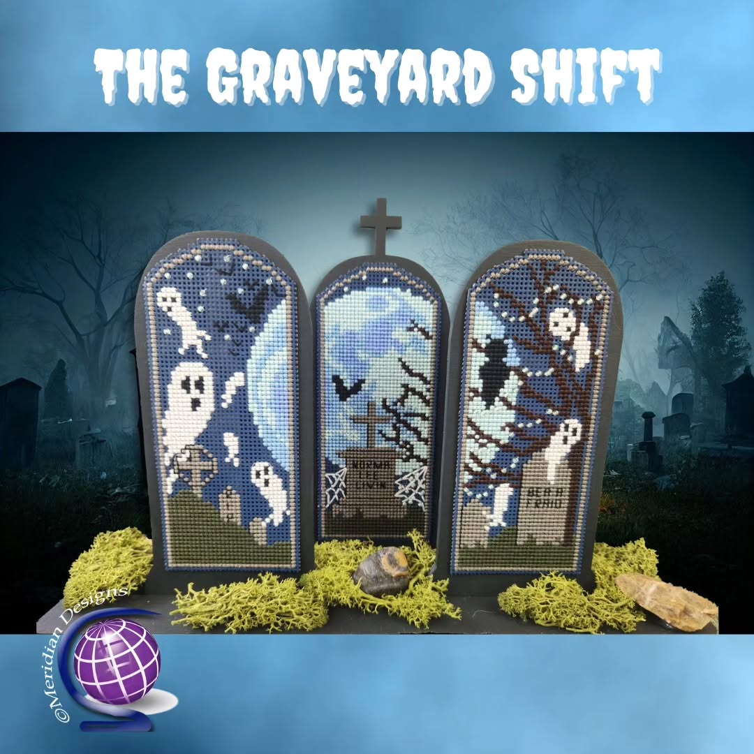 I know y'all are crazy for Halloween! This is my newest triptych featuring Halloween spooks having a party in a graveyard. It is made that much more fun and creepy by using glow-in-the-dark beads and DMC floss.
Check out the most awesome headstone display created for this project by @scarletskydesignstx
#needleworkgalleria
#meridianxstitch #meridiandesigns
#crossstitch #crossstitchdesigner
#crossstitching #crossstitchersofinstagram #crossstitchpatterns #xstitchpattern #xstitching #xstitcher #stitchersofinstagram
#xstitch #xstitchersofinstagram #puntodecruz #puntocroce #korssting #kreuzstich #pointdecroix
#needlework #undertheseafabrics #crossstitchlover #crossstitchland #crossstitchlove #crossstitchingisbadass #stitchersgonnastitch #dmcembroidery #lovecrossstitch #xstitchaddict
#crossstitchaddict