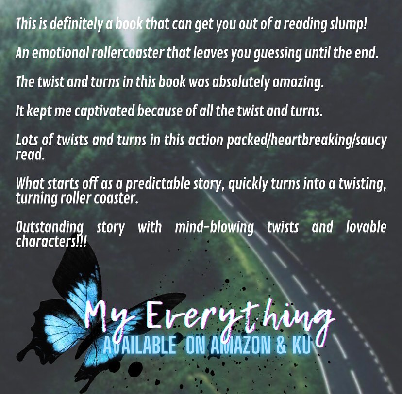 Most readers agree on one thing! TWISTS! And you won’t see them coming 🤯
Or will you? Get your copy and find out for yourself!
🦋 MY EVERYTHING is free with Kindle Unlimited and available on Amazon.
➡️ Link in bio.
#twistyreads #romancesuspense #actionromance #unpredictablereads #booksthatmakeyoucry #fastpacedbooks #bookrecommendations #romancerecommendation #romancereader #bookreviews #bookreviewer