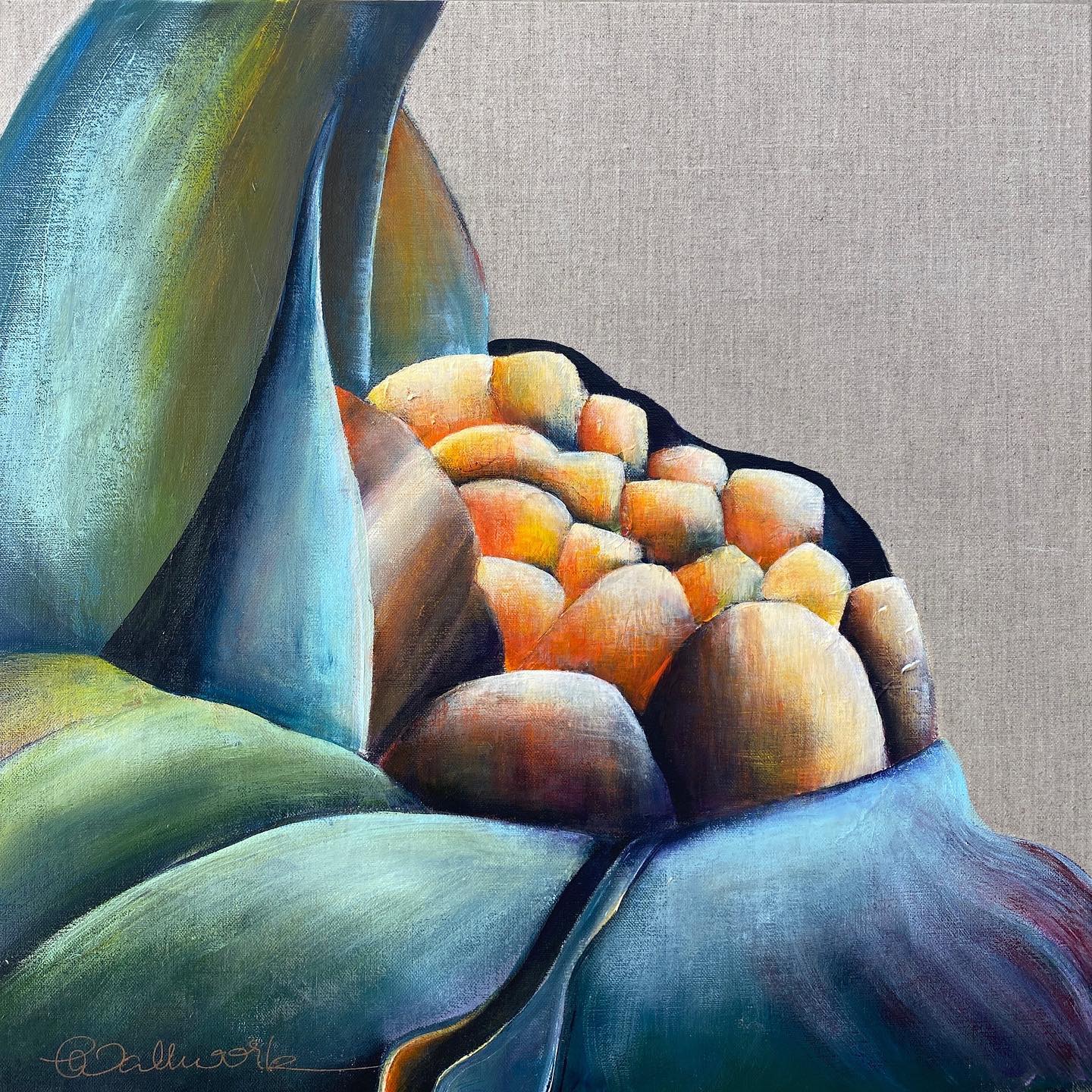 ‘The Armoury’.
Mixed media on linen.
510 x 510 mm.
Please acknowledge every quiet, small, unseen act of courage that brought you to now…
The gradual reopening of your heart after it fractured.
The awakening into a necessary difficult healing.
The turning away from self-doubt.
This is bravery.
- Rebecca Ray