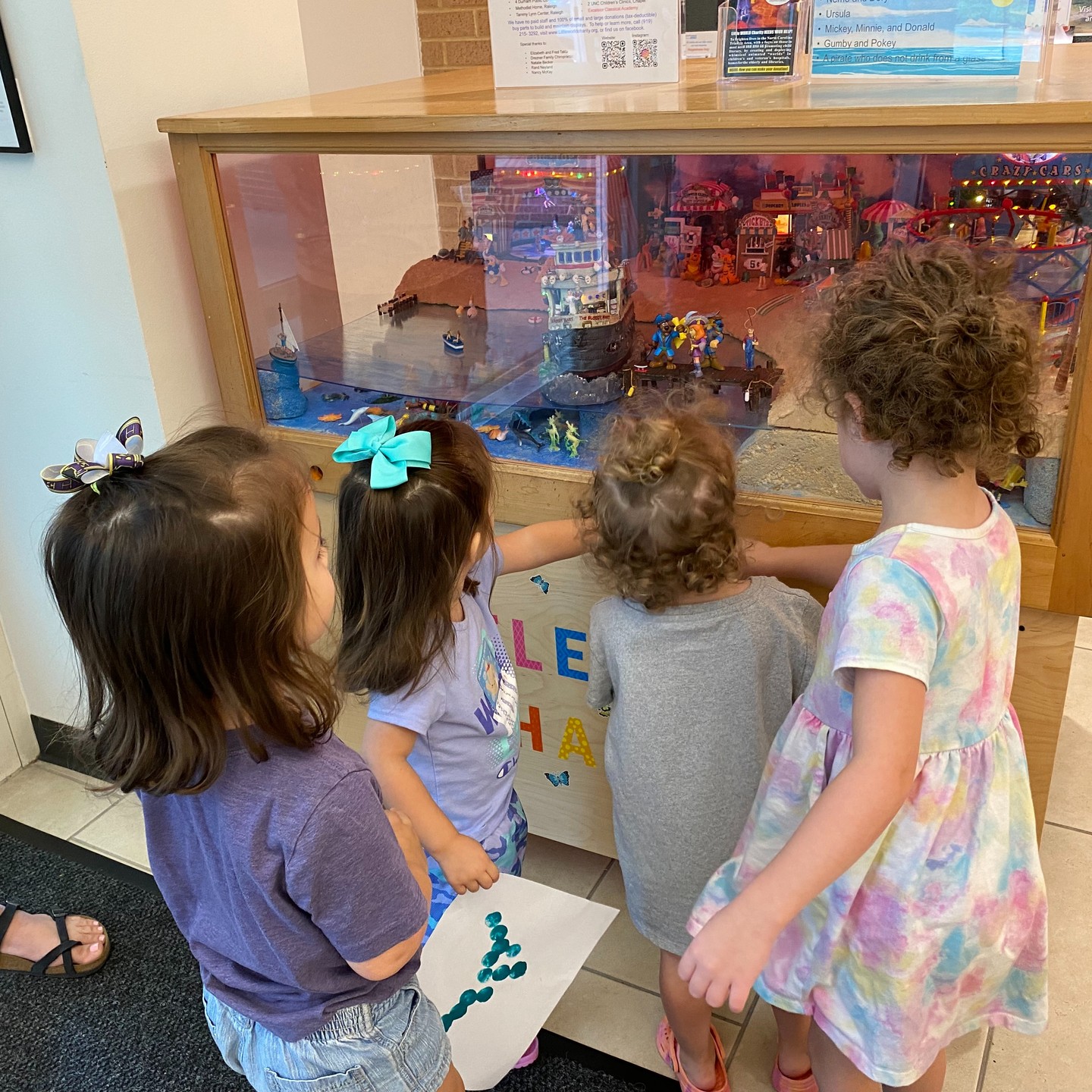 Children love us wherever we go. We are 100% volunteer with all donations going to create more displays and buy cases. Please help by visiting www.littleworldcharity to make a tax deductible donation.