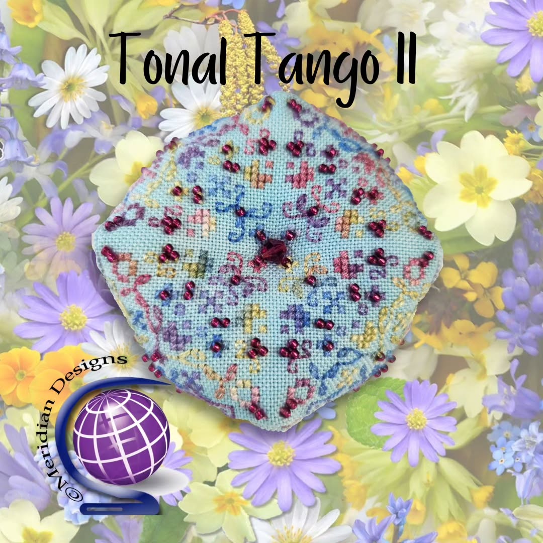 A tango is a dance between two people. In this series, we will create colorful biscornus while working together. I have designed the patterns, and you choose the fabulous color schemes. Take this opportunity to use those amazing variegated flosses that you haven't figured out where to stitch. Or use a wild hand dyed fabric if you prefer. Have fun and be creative!
#needleworkgalleria
#meridianxstitch #meridiandesigns
#crossstitch #crossstitchdesigner
#crossstitching #crossstitchersofinstagram #crossstitchpatterns #xstitchpattern #xstitching #xstitcher #stitchersofinstagram
#xstitch #xstitchersofinstagram #puntodecruz #puntocroce #korssting #kreuzstich #pointdecroix
#needlework #undertheseafabrics #crossstitchlover #crossstitchland #crossstitchlove #crossstitchingisbadass #stitchersgonnastitch #dmcembroidery #lovecrossstitch #xstitchaddict
#crossstitchaddict