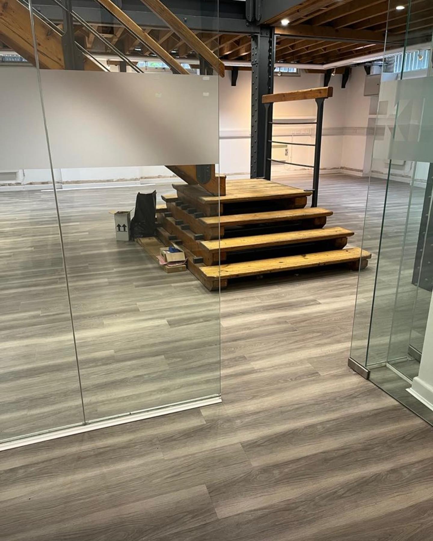 Amtico Click Smart Flooring laid in Docklands warehouse conversion.