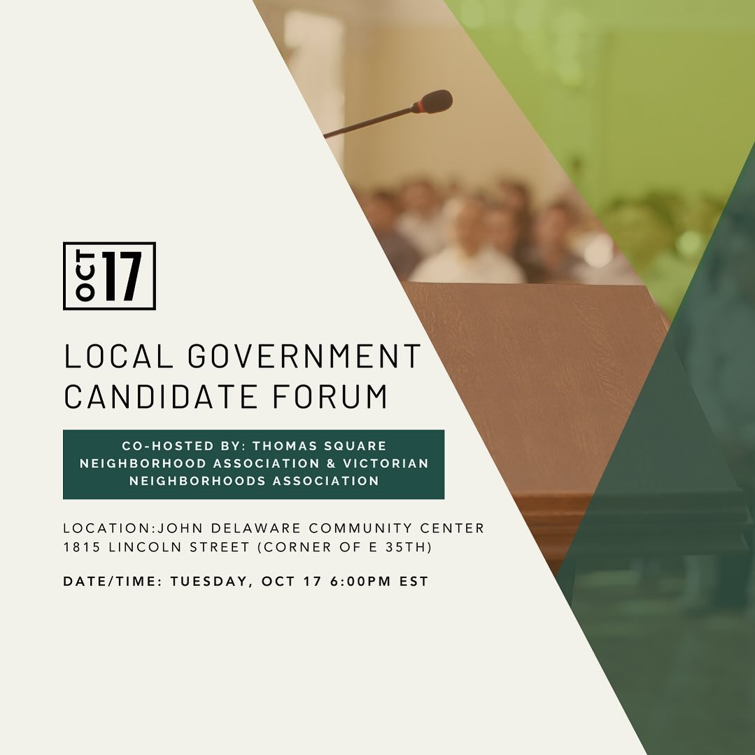 Please RSVP (link in bio) to join the Thomas Square Neighborhood Association & the Victorian Neighborhoods Association for a local government candidates forum in advance of the local government elections on November 7th. The forum format will allow each candidate in attendance to speak for 3 minutes. The candidates have been asked in advance to use this time to address topics relevant to our neighborhood specifically.
All candidates for the following offices have confirmed to be in attendance:
- Mayor of Savannah
- Post 1 Alderman At Large
- Post 2 Alderman At Large
- District 2
Please RSVP (link in bio) for this event as space is limited and we would like to be best prepared for those who plan to be in attendance.